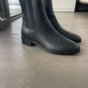 J. Crew Factory Sleek Black Ankle Booties